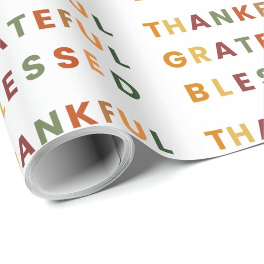 Dankbaar gezegend inpakpapier – modern (Rol Hoek)