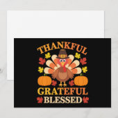 Dankbaar Gezegend Kalkoen Thanksgiving Feestdagenkaart (Voorkant / Achterkant)