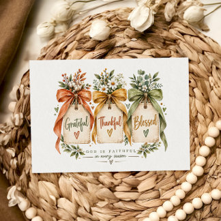 Dankbaar Gezegend Kerstkaart voor Thanksgiving