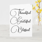 Dankbaar Gezegend Kerstscript Thanksgiving Kaart (Gele Bloem)