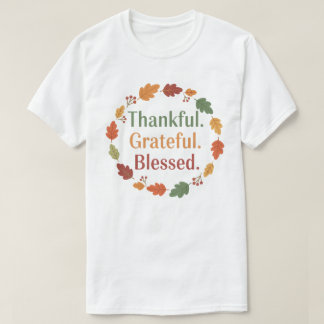 Dankbaar Gezegend | Minimaal Thanksgiving T-shirt