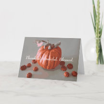 Dankbaar Gezegend Pompoen Thanksgiving