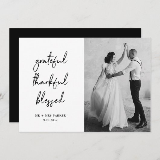 Dankbaar gezegend | Script en foto Bedankkaart (Voorkant / Achterkant)