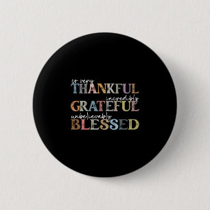 Dankbaar Gezegend Thanksgiving Herfst Ronde Button 5,7 Cm