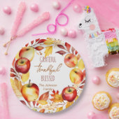 Dankbaar gezegend Thanksgiving servies Papieren Bordje (Feest)