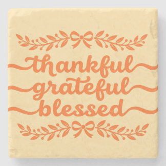 Dankbaar Gezegend Thanksgiving Stenen Onderzetter