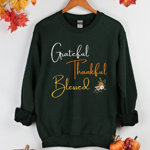Dankbaar Gezegend Thanksgiving wit T-shirt