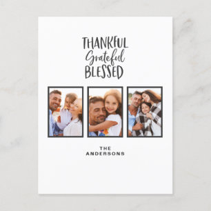 Dankbaar gezegende foto thanksgiving faux briefkaart