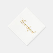 Dankbaar Gold Script Minimalistische Thanksgiving Servet (Hoek)