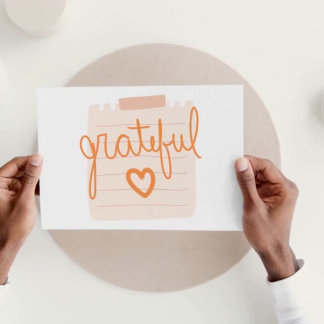 Dankbaar hart Christelijk bedankkaart