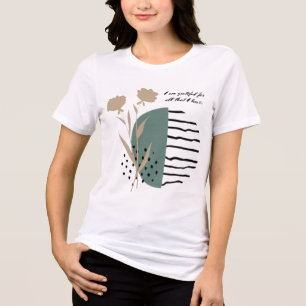 Dankbaar Hart Overvloed van Binnenuit Eenvoudig Da Tri-Blend Shirt