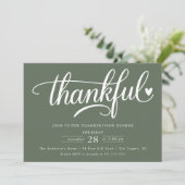 Dankbaar Hart Thanksgiving Diner Kaart (Staand voorkant)