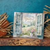 Dankbaar hart waterverf bloemenvenster fotoplaat (Zijkant)