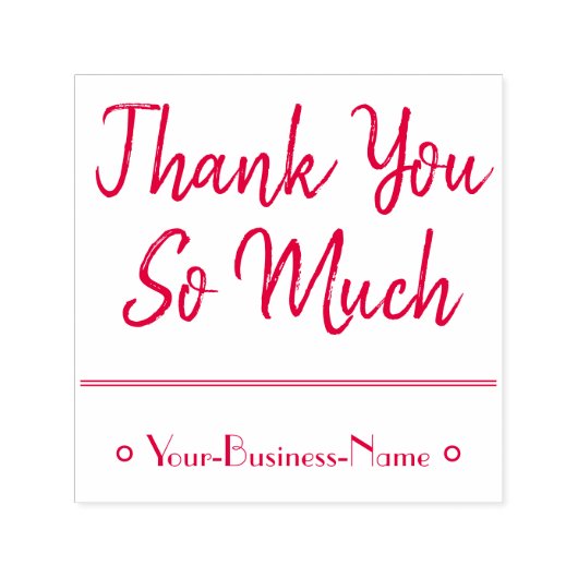 Dankbaar "Heel erg bedankt" Zelfinktende Stempel (Design)