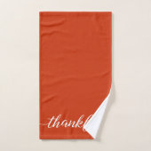 Dankbaar Herfst Sinaasappel Modern Script Badhandd Bad Handdoek (Handdoek)