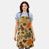 Dankbaar  herfsteikenbladeren schort (Gedragen)