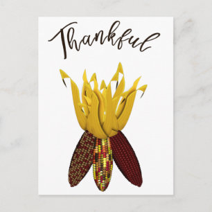 Dankbaar - Kleurrijke Herfst Mais Briefkaart