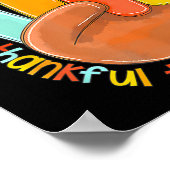 Dankbaar Leraar Grappig Thanksgiving Vrede Hand Si Poster (Hoek)