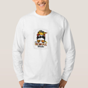 Dankbaar Mama Grappig Messy Bun T-shirt