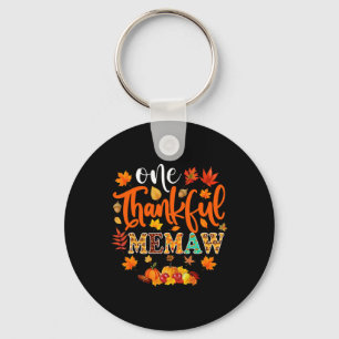Dankbaar Memaw Fun Herfst herfst Thanksgiving Sleutelhanger