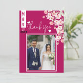 Dankbaar met bloemendrank bedankkaart (Staand voorkant)