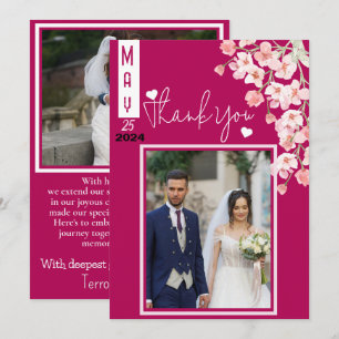 Dankbaar met bloemendrank bedankkaart