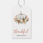Dankbaar modern Thanksgiving-cadeaubijschrift Cadeaulabel (Achterkant)
