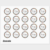 dankbaar |Moderne Check Pattern Simple Thanksgivin Ronde Sticker (Vel)
