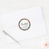 dankbaar |Moderne Check Pattern Simple Thanksgivin Ronde Sticker (Envelop)
