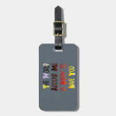 Dankbaar om u in Mijn Wereld met dankbaarheid te h Bagagelabel (Voorkant verticaal)