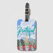 DANKBAAR, ONTSPAN TIJD BAGAGELABEL (Voorkant (verticaal))