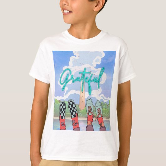 DANKBAAR, ONTSPAN TIJD T-SHIRT (Voorkant)