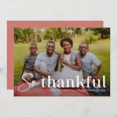 Dankbaar op Thanksgiving Foto Kaarten (Voorkant / Achterkant)