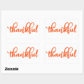 dankbaar rechthoekige sticker (Vel)