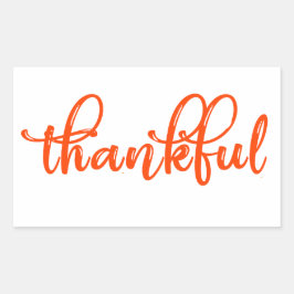 dankbaar rechthoekige sticker