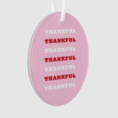 Dankbaar, roze kunst ornament (voorkant)
