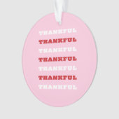 Dankbaar, roze kunst ornament (voorkant)