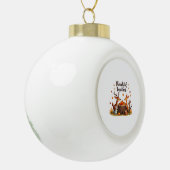 Dankbaar samen - Schattigee bosdieren Thanksgi Keramische Bal Ornament (Links)