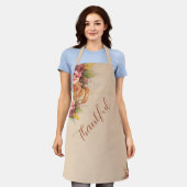 Dankbaar Sinaasappel Pompoen Herfst Foliage Thanks Schort (Gedragen)