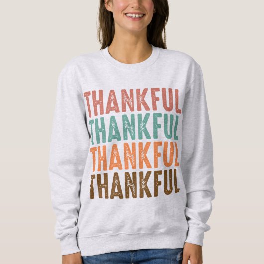 Dankbaar Thanksgiving Sweatshirt (Voorkant)