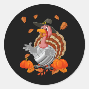 Dankbaar Turkije Volleybal Speler Coach Team Dank Ronde Sticker