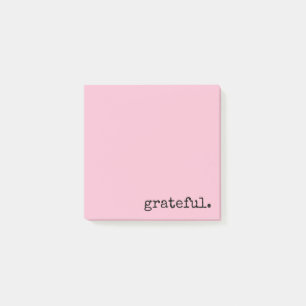 dankbaar typografieroze post-it® notes