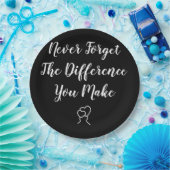 Dankbaar - vergeet nooit het verschil dat je maakt papieren bordje (Feest)