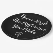 Dankbaar - vergeet nooit het verschil dat je maakt papieren bordje (Gekanteld)