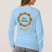 Dankbaar & Verzameld Thanksgiving T-shirt (Achterkant)