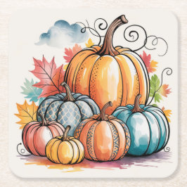 dankbaar vierkante kartonnen onderzetter