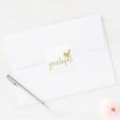 dankbaar vierkante sticker (Envelop)