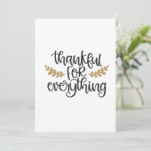 Dankbaar voor Alles Thanksgiving Grappig Save The Date (Staand voorkant)