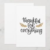 Dankbaar voor Alles Thanksgiving Grappig Save The Date (Voorkant / Achterkant)