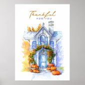 Dankbaar voor de Dag van de Thanksgiving Poster (Voorkant)